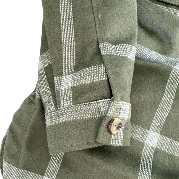 EUC Sonoma Green Plaid Flannel Shacket Womens XXL Outdoor Thermal Jacket‎ $74 - Picture 4 of 11